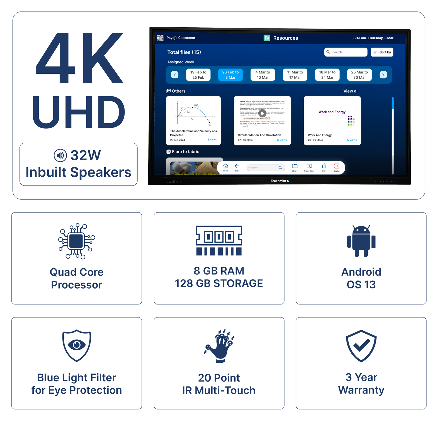 X1 Plus 75" Interactive Flat Panel (Quad-Core)