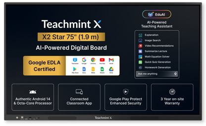 X2 Star Digital Board for Teaching – 75 inch (1.90 m)