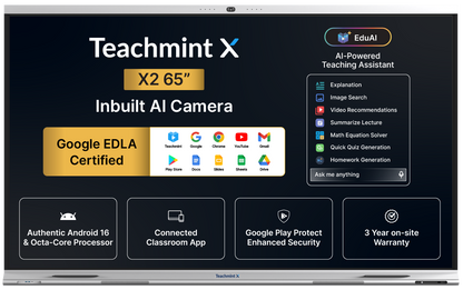 X2 65 inch (1.64 m) Digital Board for Teaching (With Camera)