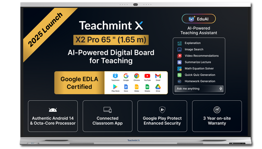 X2 Pro Digital Board for Teaching 65 inch (1.65 m) Google EDLA Certified