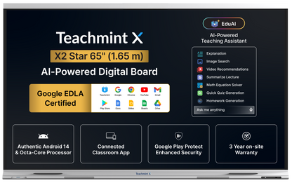 X2 Star Digital Board for Teaching – 65 inch (1.65 m)