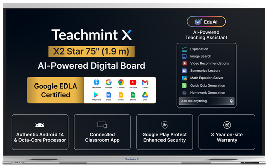 X2 Star Digital Board for Teaching – 75 inch (1.90 m)