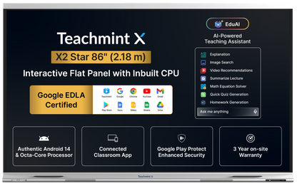 X2 Plus Digital Board for Teaching | 86 inch (2.18 m)